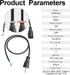 QTEATAK Male and Female Connector Extension Cord, 125V 15A 2-Pole 3-Wire, 50cm Female and 100cm Male Plug with AWG14