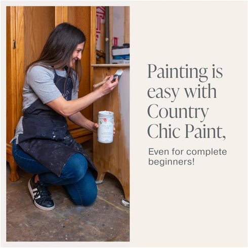 Country 8 oz (237 ml) Chic All-in-One Chalk Paint for Furniture, Cabinets, Home Decor, Eco-Friendly, Matte Finish