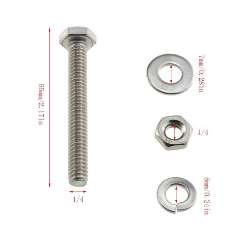E-outstanding One-Way Tamper Resistant Screw 4 Set 304 Stainless Steel Sign Post Mounting Bolts Hardware Accessories for Stop Signs Traffic Signs
