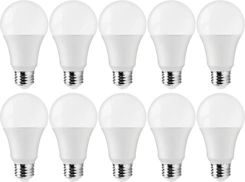 Satco S11438 12-Watt A19 LED Light Bulbs, 75-Watt Replacement, 5000K Natural Light, 10 Pack