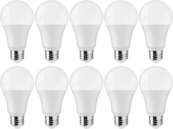 Satco S11438 12-Watt A19 LED Light Bulbs, 75-Watt Replacement, 5000K Natural Light, 10 Pack