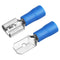 200 Pcs Vinyl Insulated Spade Wire Connectors, Female and Male Quick Disconnects, Blue Electrical Crimp Terminal 16-14