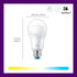 100W A19 Bulbs E26 Bulb WiZ Connected LED Smart Light Tunable White - Connects to Your Wi-Fi - Smart - Control