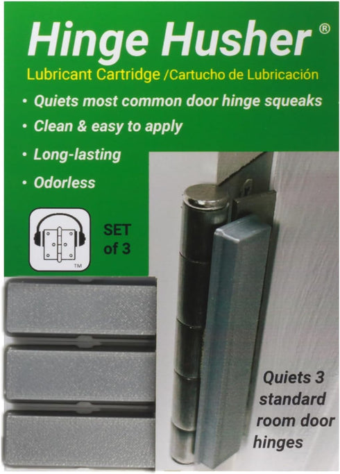 The First-of-Its-Kind Lubricant Cartridge for Squeaky Door Hinges. Mess-Free, Odorless, Sprayless &