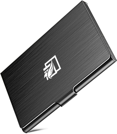 Business Card Holder: Slim Metal Case for Men & Women, Professional Stainless Steel Card Holders with Gift Box Set