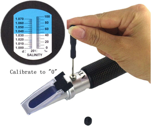 VGVGV 0-10% 1.000-1.070SG Brix Refractometer, Salinity Refractometer Optical Salinity Meter Salometer For Seawater