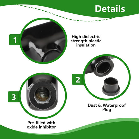 Insulated Inline Splice Connector - Allen Hex Electric Connector for Copper and Aluminum Wire (3/0 AWG)
