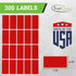 Royal Green Rectangle Sticker Tabs for Index Cards - Color Coding Stickers 300 Pack