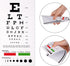 Snellen Eye Chart, Pocket Size Eye Testing Chart, 6 Feet, 3.9x7.3 inch