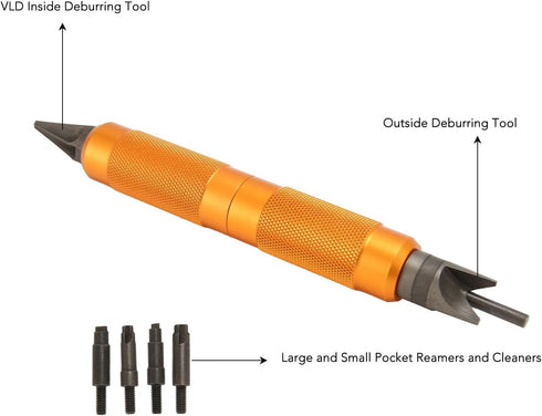 Double Ended Case Prep Multi Tool, Steel Sharpness Chamfer Deburring Tools, Chamfer Reloading Equipment Primer Pocket Cleaners Reamers for Removing Crimps