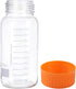 3 Pack 1000 mL Wide Mouth Graduated Round Reagent Media/Storage Lab Glass Bottle with GL80 Orange Cap