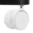 FUOYLOO 4pcs 1.5-inch 8x13mm White Swivel Desk Chair Wheels with Brake, Threaded Stem Casters for Office Furniture