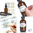 12 Pack 2oz 60 ml 1 Brush,2 Sprayers,2 Funnels,3 24 Amber Glass Spray Bottles with Fine Mist Sprayer & Dust Cap