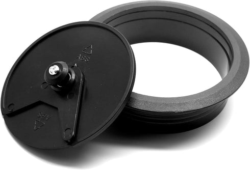 5Pcs 2-3/8" / 60mm Computer Desk Grommet, Plastic Round Hole Wire Cover Organizer, Black