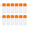 PATIKIL 5mL Plastic Test Tubes, 12 Pack Frozen Container Storage Screw Cap for Lab Science, Clear