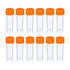 PATIKIL 5mL Plastic Test Tubes, 12 Pack Frozen Container Storage Screw Cap for Lab Science, Clear
