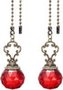 PATIKIL Ceiling Fan Pull Chain, 2 Pack 12" Decorative Crystal Pendant Chain