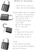 ZENG 10-Button Combination Padlock - Pre-Set 5-Digit Unchangeable Code for Gym Lockers and Toolboxes (Black)
