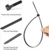 24 inch 100 200LBS XINGO Black Long Zip Ties Heavy Duty PCS, Ultra Strong Plastic Wire Ties, Large Cable Ties Extra