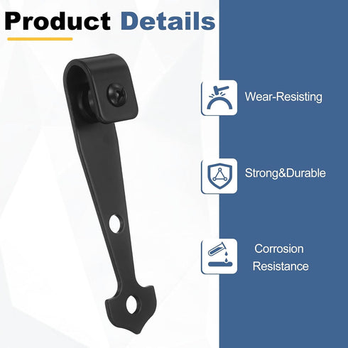 2Pcs (107x25mm, uxcell Sliding Barn Door Hardware Hanger, Mini Sliding Door Hardware for TV Stands Wardrobe Small