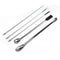 1 Set Stainless Steel Micro Lab Sampling Scoop Spatulas, Combination Reagent Spoon Laboratory Supplies (Pack of 5)