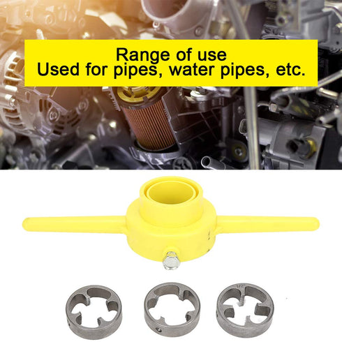 Pipe Threader Plumbing Tools, Alloy + Plastic PVC Thread Tool Maker, Manual Hand Tool Set