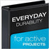 Cardinal 17601 Performer ClearVue Slant-D Ring Binder, 3-Inch Cap, 11 x 8 1/2, Black by Cardinal