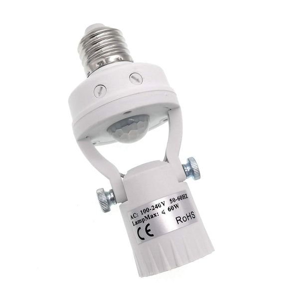 TWDRTDD Motion Sensor Light Socket,PIR Motion E26 Screw Bulb Adapter, Auto On/Off