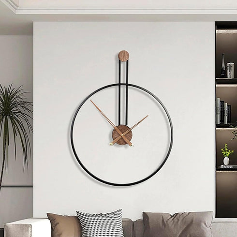Long Shaft Walnut Wooden Clock Movement Hand, Clock Repair Kit with Mechanism and Clock Hands for Home Art Decor