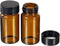 PATIKIL 20mL Reagent Media Bottle, 10 Pack Round Glass Storage Bottles with Plastic Screw Cap for Home, Lab, Brown