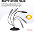 3 1600K, 4000K, Dimmable, hooga Desk Lamp, Blue Light Blocking, Modes: Amber Red, Full-Spectrum Rechargeable, Eye