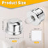 2Pcs 0.49" 1/4-27 uxcell Tall Lamp Finials Silver, Thread Lamp Cap Knob Decoration Screw Cap Nuts with Cleaning Cloth