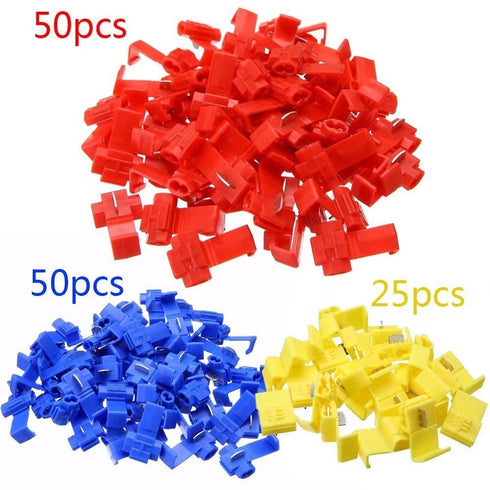 125PCS Solderless Quick Splice Snap Wire Connector, Insulated Crimp Connectors for Electrical Wires 22-10 AWG