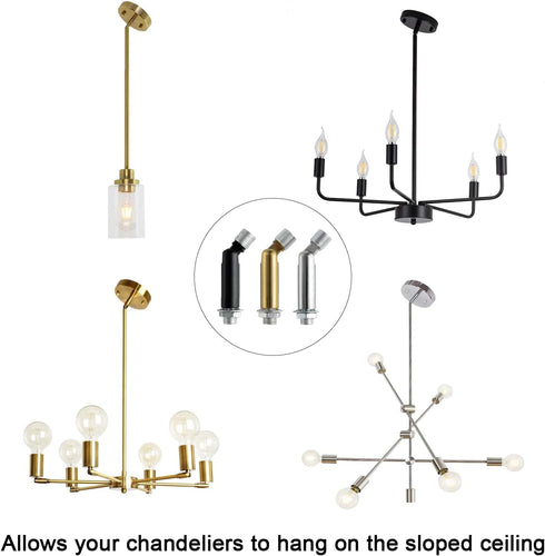 1PCS Black Sloped Ceiling Adapter for Pendant Light Chandelier Vaulted Ceiling Light Fixtures