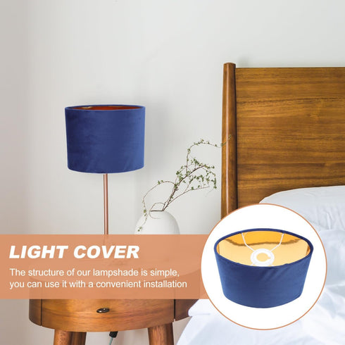 9.05X7.08X4.72 Inch Hemobllo Practical Oval Lampshade Fabric Lamp Cover Simple Installation for Table Floor Bedside