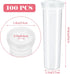 100 Pack 60 ML 4.3 Inch DAJAVE Floral Water Tubes Plastic Water Tubes for Flowers, Clear Flower Vials with Caps