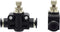 PneumaticPlus SCF-1/4 Air Flow Control Valve, In-Line Speed Controller Union Straight - 1/4" Tube OD x 1/4" Tube OD