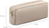 Big Capacity Pencil Case, Pure Color Pen Pouch with Zipper for Adult Officers, Stationary Storage Bag (Khaki)