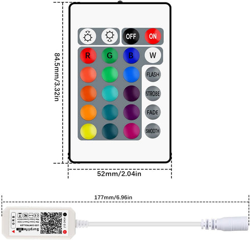 4 5V/12V/24V 5050 3528 5630 RGBZONE Pin WiFi RGB LED Controller, RF Wireless Remote Control, DC for RGB LED Strip