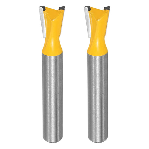 HARFINGTON 2pcs Dovetail Router Bit 5/16" Diameter 1/4" Shank Tungsten Carbide 14