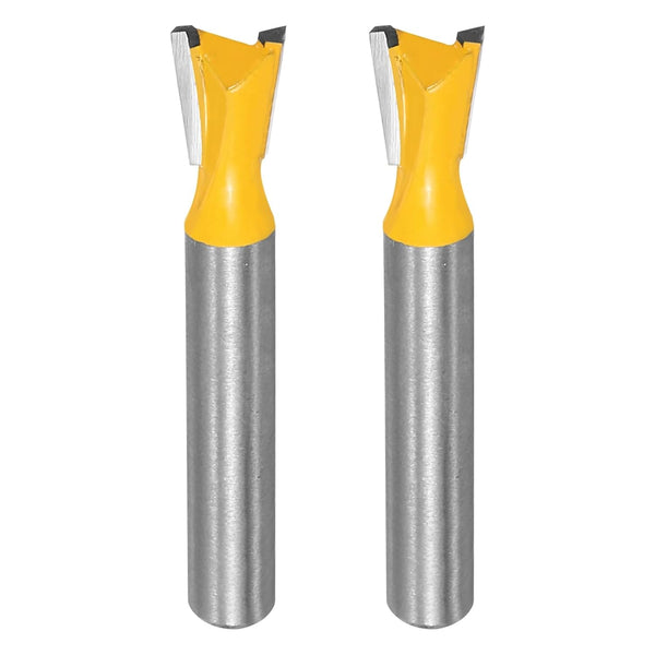 HARFINGTON 2pcs Dovetail Router Bit 5/16" Diameter 1/4" Shank Tungsten Carbide 14