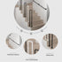 PAUANI 1PCS Villa(White,45cm) U-Shaped Metal Stair Railing Kit, Industrial Stair Handrail, Non-Slip Safety Elderly
