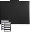 russell+hazel File Folders, Black Office Supplies with Labels, 11.75" x 9.75", 12 Count