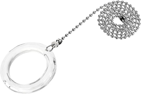 uxcell Ceiling Fan Pull Chain, 20 Inch Nickel Finish Chain Ornament Extension,