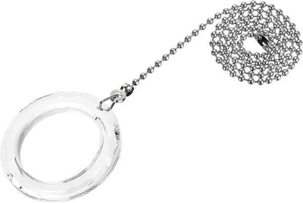 uxcell Ceiling Fan Pull Chain, 20 Inch Nickel Finish Chain Ornament Extension,