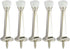 QCAA Heavy Duty Solid Rigid Door Stop - 3", Zinc Die Cast, Nickel, 5 Pack