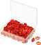 PATIKIL Push Pins - 300 Pack Plastic Round Pushpin Decorative Thumb Tacks for Cork Board, Red Steel Point