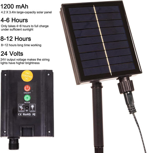 100FT 300 Solar String Lights Outdoor Waterproof with USB Charging & Remote & Memory, Extra Long LED Solar Christmas