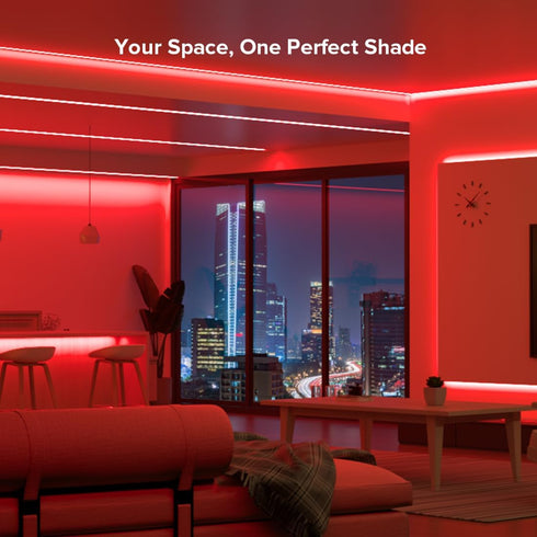 3.28FT 320LEDs 5V 8mm 90+ 3D BTF-LIGHTING FCOB USB Powered Red Color COB LED Strip Lights Width High CRI Ultra Bright
