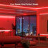 3.28FT 320LEDs 5V 8mm 90+ 3D BTF-LIGHTING FCOB USB Powered Red Color COB LED Strip Lights Width High CRI Ultra Bright